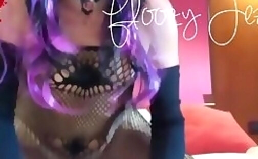 FloozyJezebelle riding huge dildos in the floor of a motel room *** Extreme anal dildos