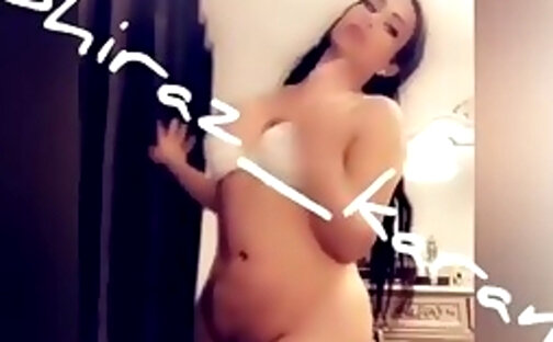 Masturbating and shooting a load all over her belly