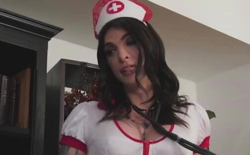 NurseTransbabe Chelsea Marie wanna have some fun while after working