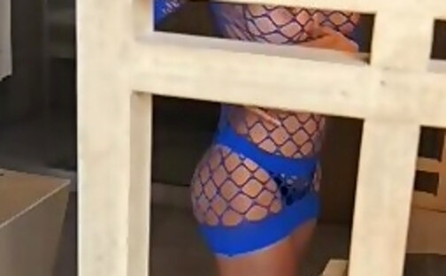 Kimberly Sexy Striptease Blue Lingerie