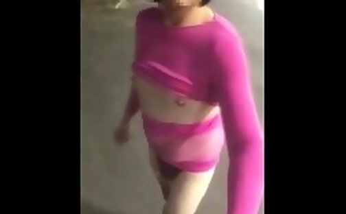 pink whore gas station slutwalk (almost caught)