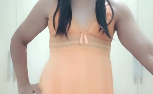 Shemale SEXY Vintage Dresser Orange Cute 😍