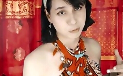 sexy gypsy psychic Indian tgirl predicts that you'll fuck her in the near future