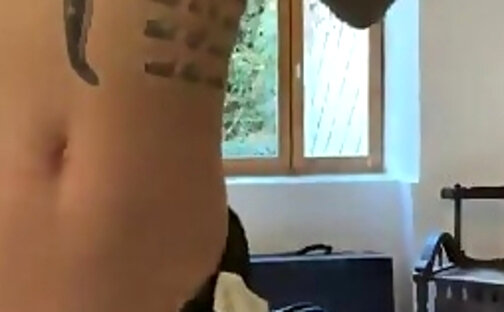 Sexy tattooed UK trans GF teasing